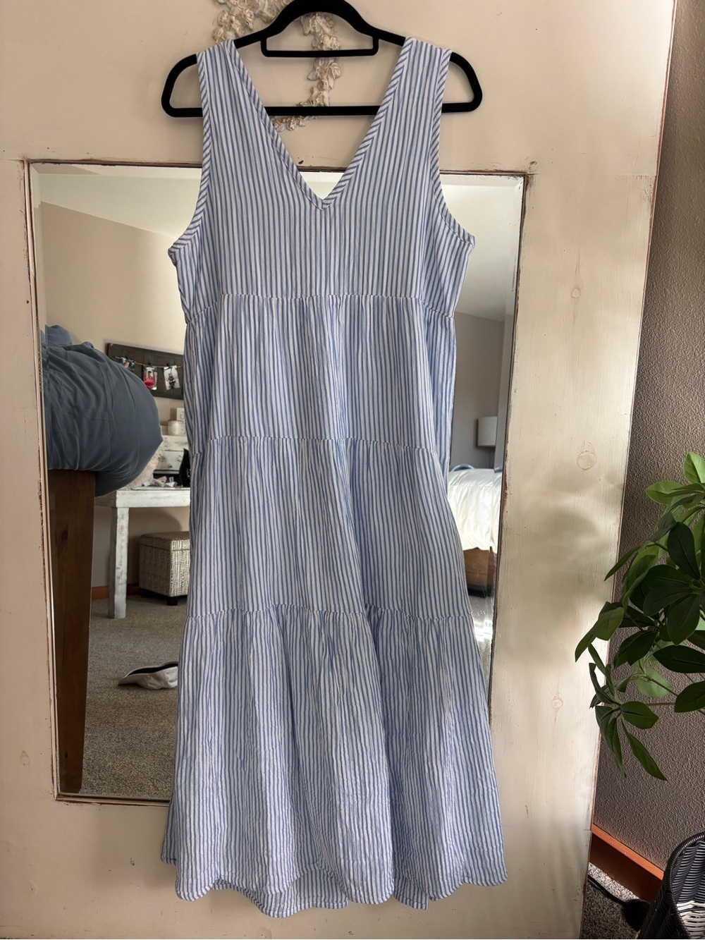 Quince NWT - 100% Organic Cotton Gauze Tiered Maxi Dress - size M - Picture 8 of 9